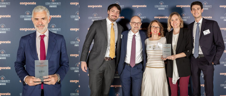 Molinari Agostinelli wins two awards at the Legalcommunity Corporate Awards